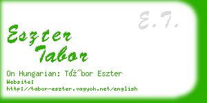 eszter tabor business card